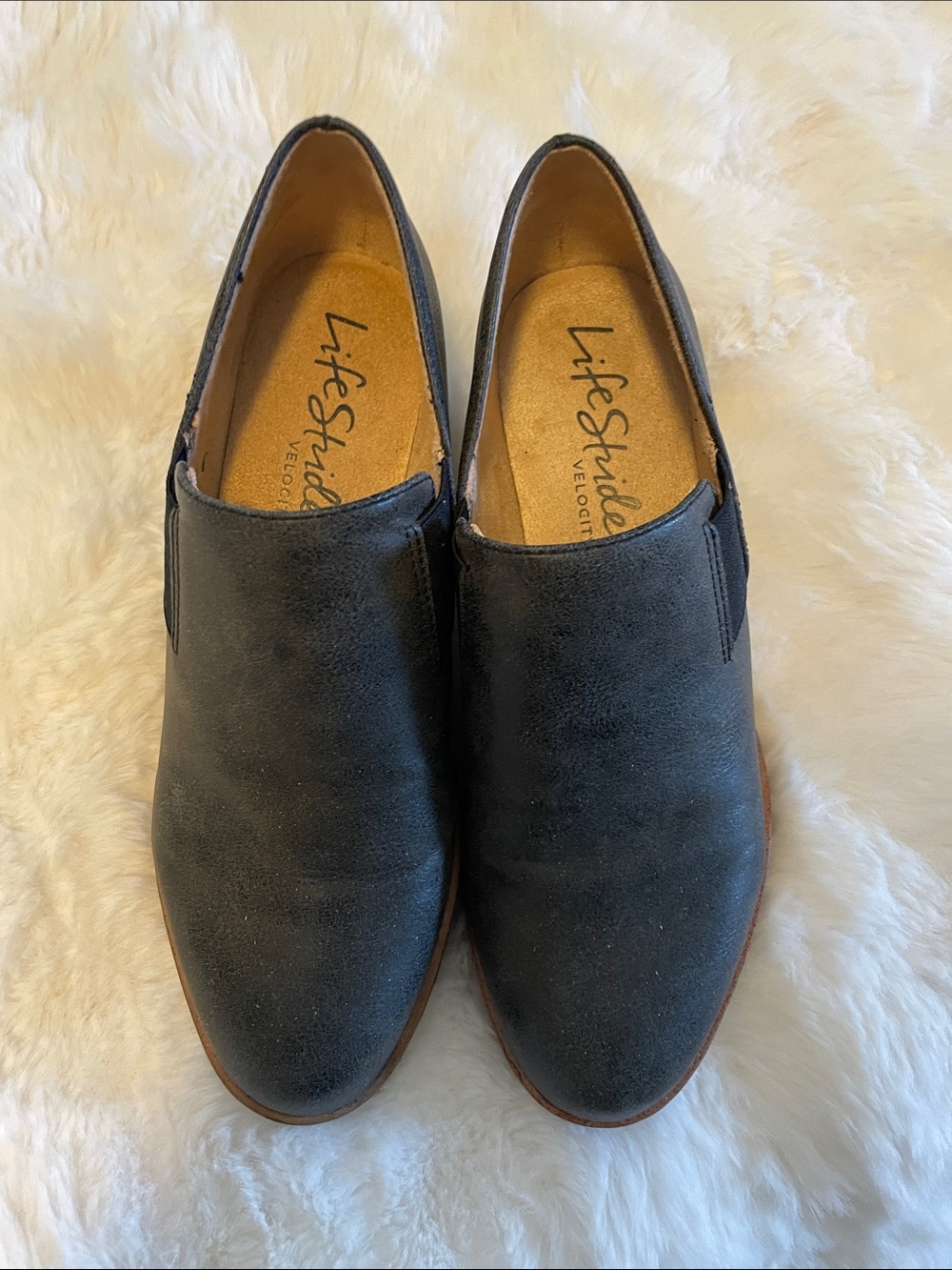Life Stride Black Wedge Shoes